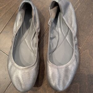 Cole Haan Metallic Silver Flats, Size 10